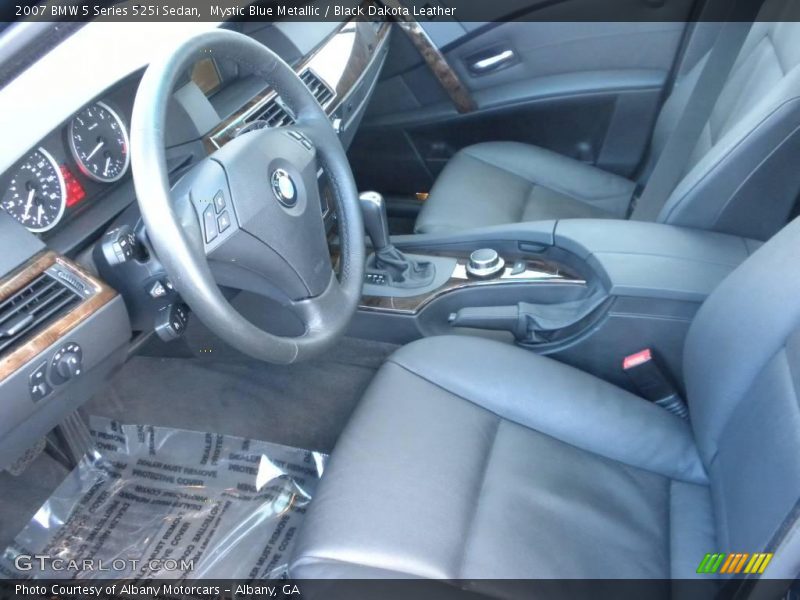 Mystic Blue Metallic / Black Dakota Leather 2007 BMW 5 Series 525i Sedan