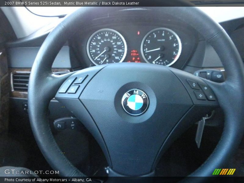 Mystic Blue Metallic / Black Dakota Leather 2007 BMW 5 Series 525i Sedan
