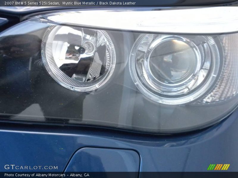 Mystic Blue Metallic / Black Dakota Leather 2007 BMW 5 Series 525i Sedan