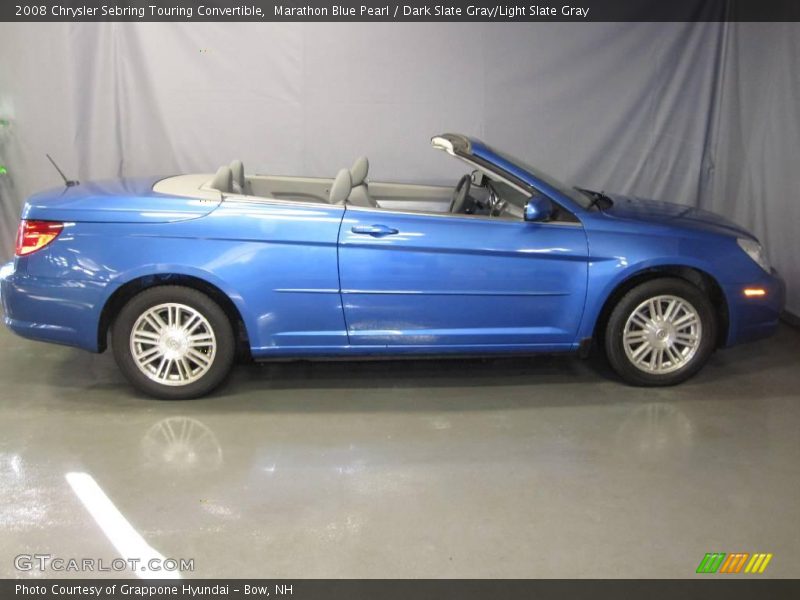 Marathon Blue Pearl / Dark Slate Gray/Light Slate Gray 2008 Chrysler Sebring Touring Convertible