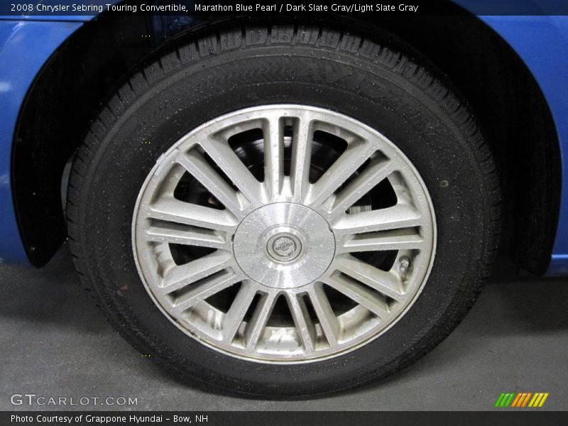 Marathon Blue Pearl / Dark Slate Gray/Light Slate Gray 2008 Chrysler Sebring Touring Convertible