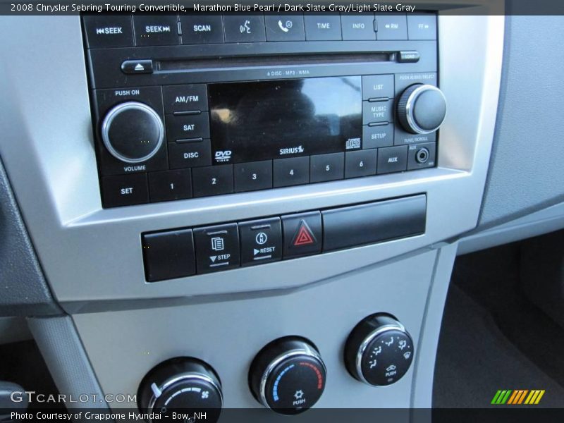 Marathon Blue Pearl / Dark Slate Gray/Light Slate Gray 2008 Chrysler Sebring Touring Convertible