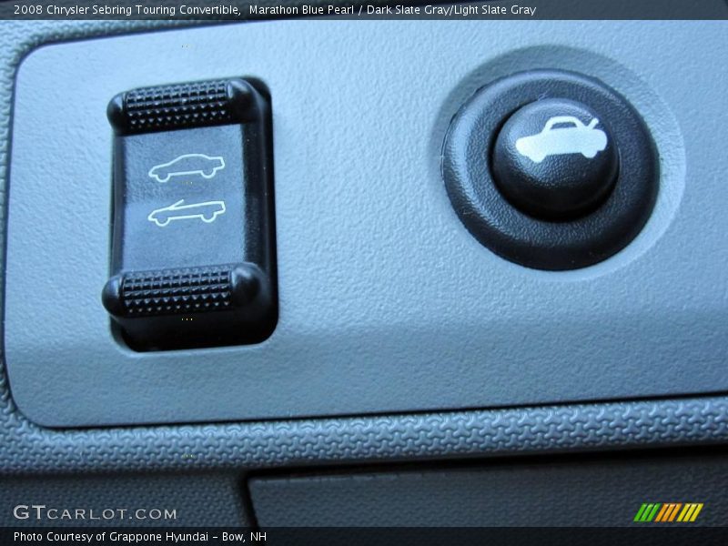 Marathon Blue Pearl / Dark Slate Gray/Light Slate Gray 2008 Chrysler Sebring Touring Convertible