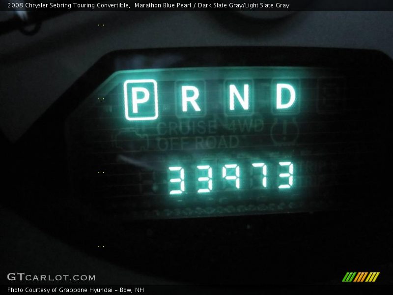 Marathon Blue Pearl / Dark Slate Gray/Light Slate Gray 2008 Chrysler Sebring Touring Convertible
