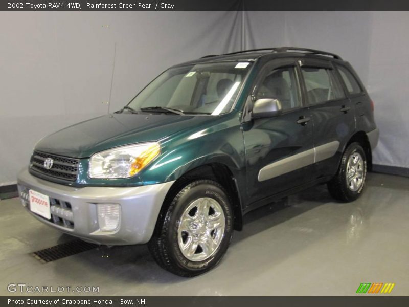Rainforest Green Pearl / Gray 2002 Toyota RAV4 4WD