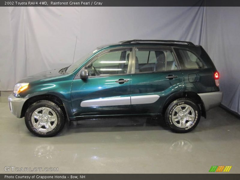 Rainforest Green Pearl / Gray 2002 Toyota RAV4 4WD