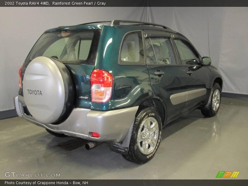 Rainforest Green Pearl / Gray 2002 Toyota RAV4 4WD