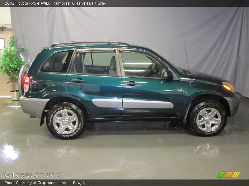 Rainforest Green Pearl / Gray 2002 Toyota RAV4 4WD