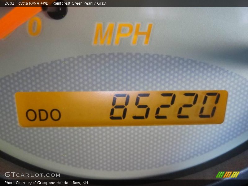 Rainforest Green Pearl / Gray 2002 Toyota RAV4 4WD