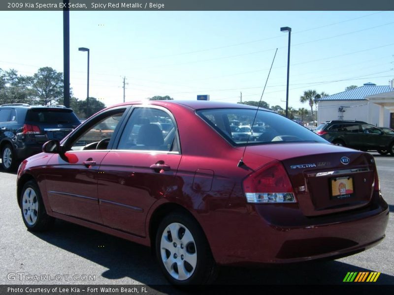 Spicy Red Metallic / Beige 2009 Kia Spectra EX Sedan