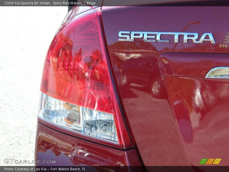 Spicy Red Metallic / Beige 2009 Kia Spectra EX Sedan