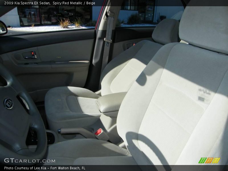 Spicy Red Metallic / Beige 2009 Kia Spectra EX Sedan