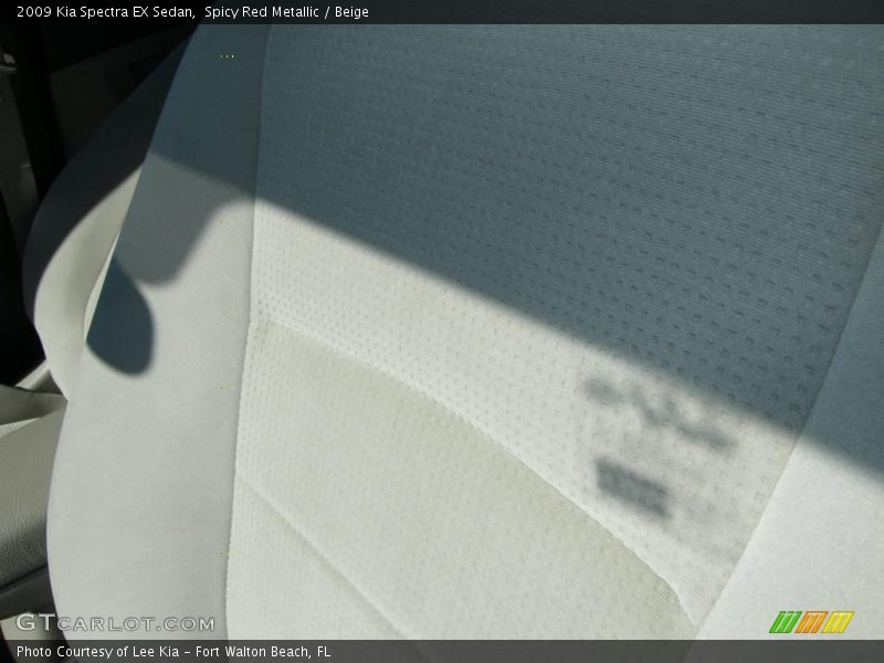 Spicy Red Metallic / Beige 2009 Kia Spectra EX Sedan