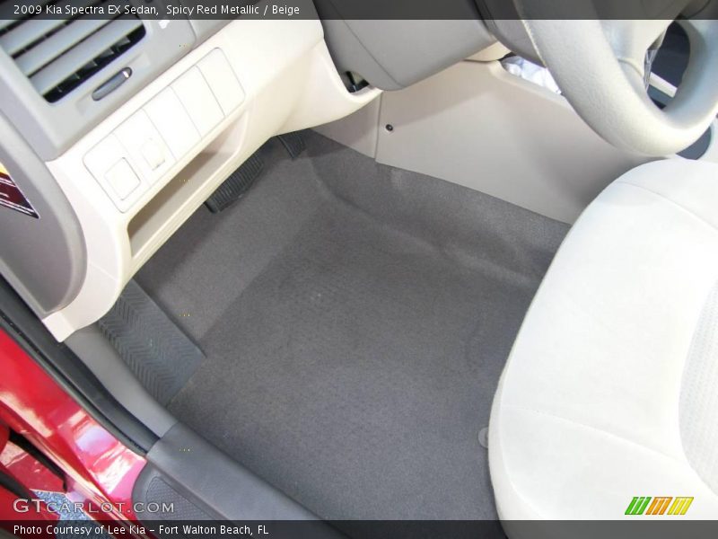 Spicy Red Metallic / Beige 2009 Kia Spectra EX Sedan