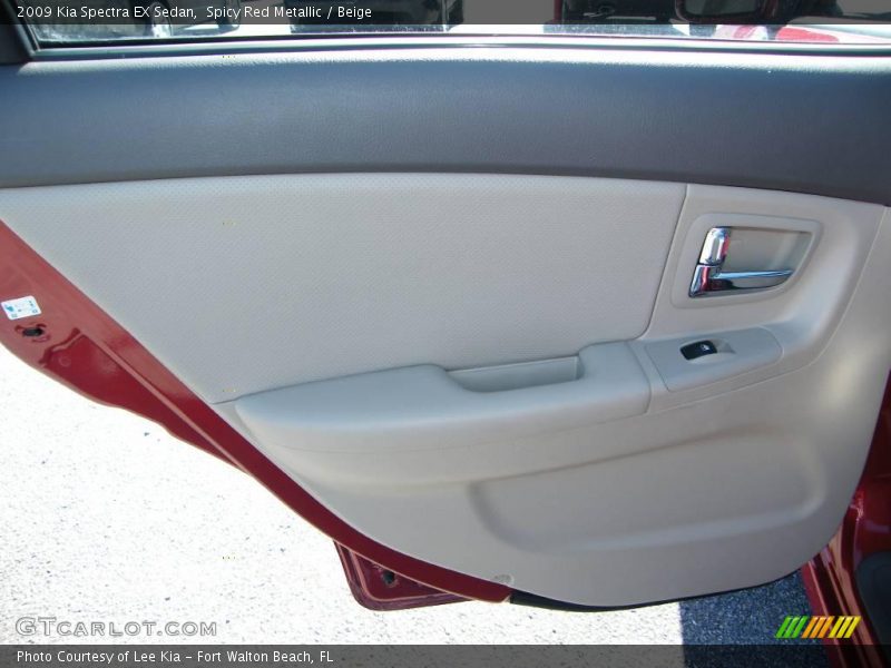 Spicy Red Metallic / Beige 2009 Kia Spectra EX Sedan