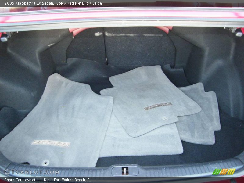 Spicy Red Metallic / Beige 2009 Kia Spectra EX Sedan