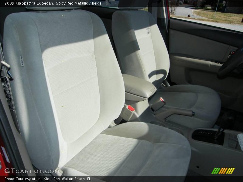 Spicy Red Metallic / Beige 2009 Kia Spectra EX Sedan