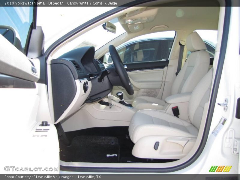 Candy White / Cornsilk Beige 2010 Volkswagen Jetta TDI Sedan