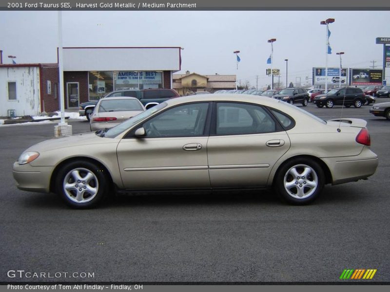 Harvest Gold Metallic / Medium Parchment 2001 Ford Taurus SES
