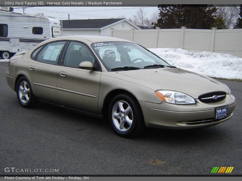 Harvest Gold Metallic / Medium Parchment 2001 Ford Taurus SES