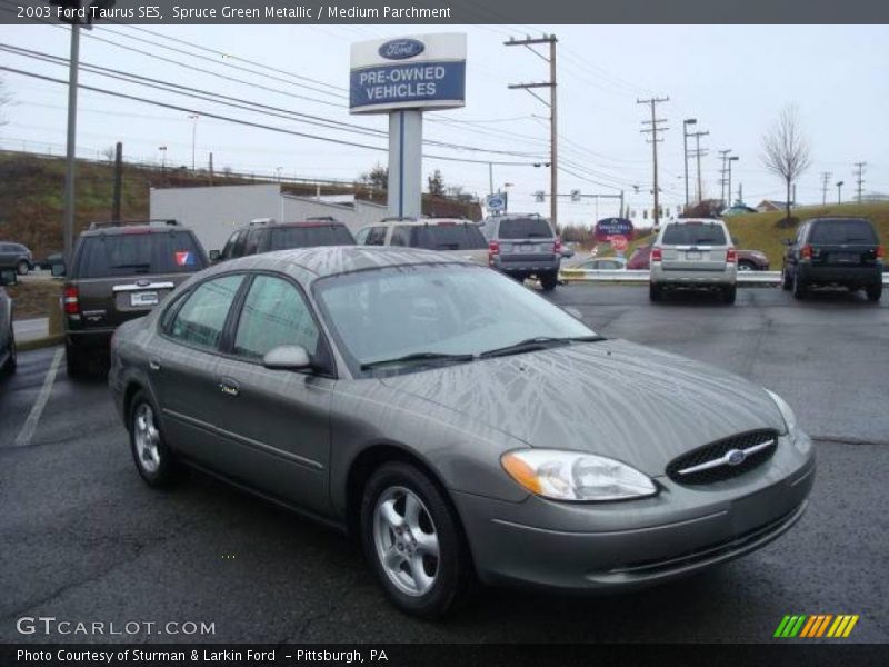 Spruce Green Metallic / Medium Parchment 2003 Ford Taurus SES