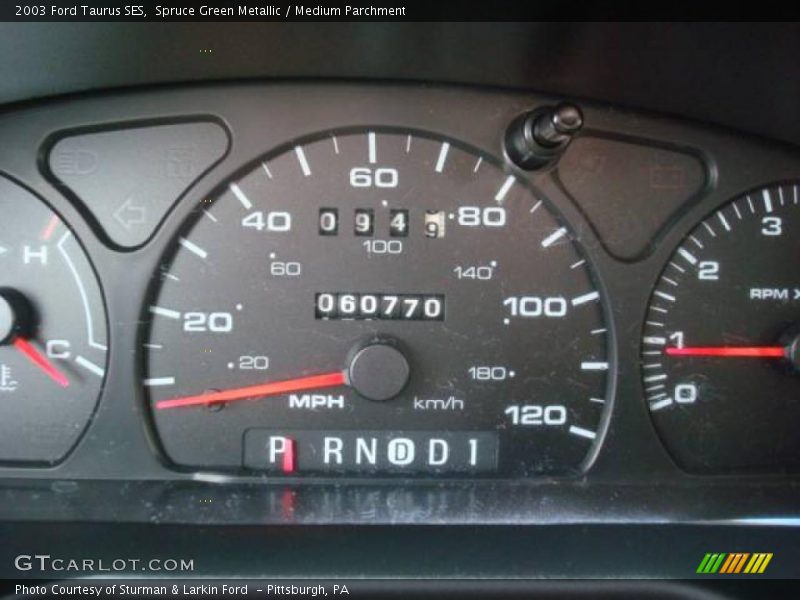 Spruce Green Metallic / Medium Parchment 2003 Ford Taurus SES