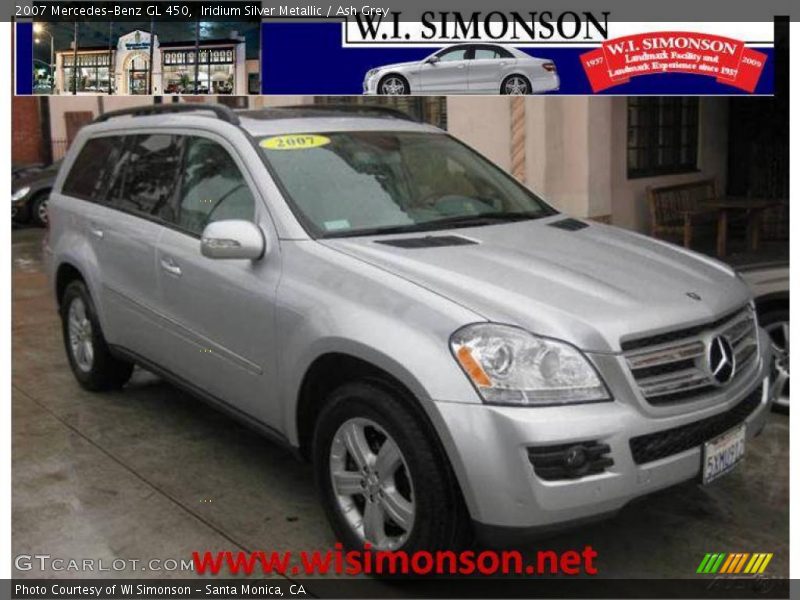 Iridium Silver Metallic / Ash Grey 2007 Mercedes-Benz GL 450