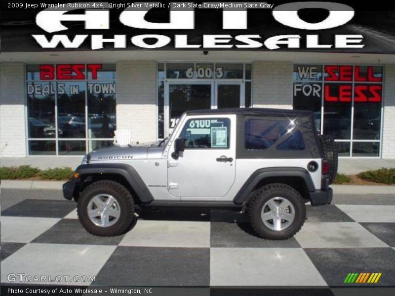 Bright Silver Metallic / Dark Slate Gray/Medium Slate Gray 2009 Jeep Wrangler Rubicon 4x4