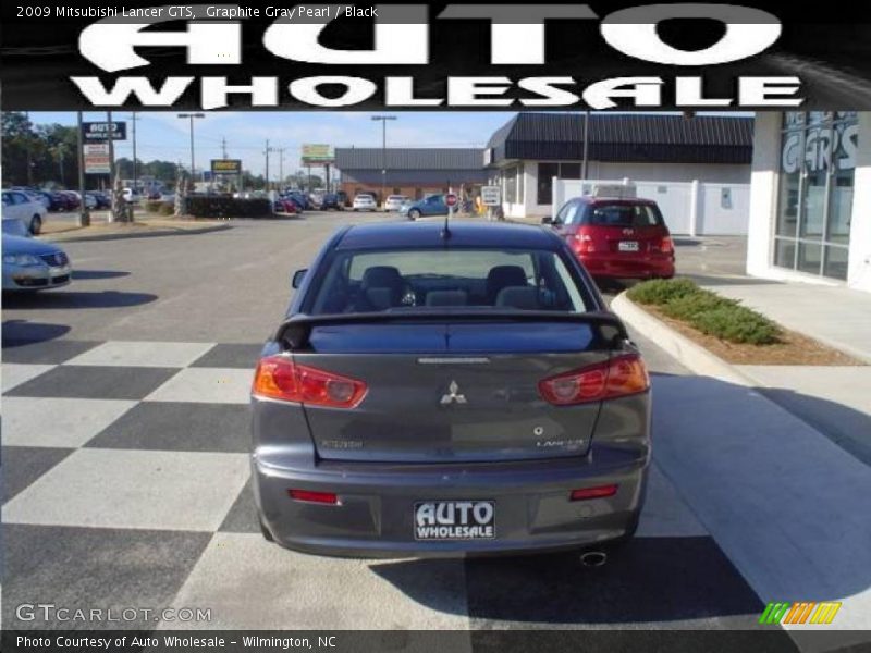 Graphite Gray Pearl / Black 2009 Mitsubishi Lancer GTS
