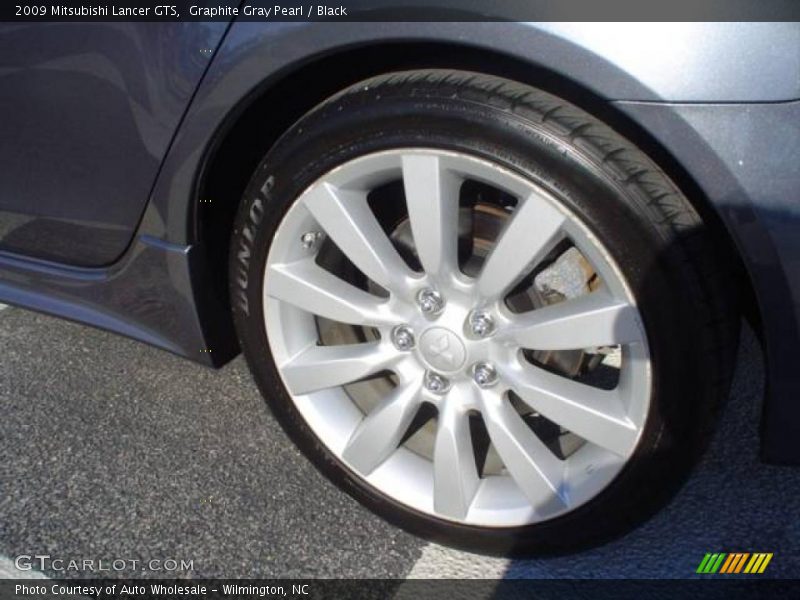 Graphite Gray Pearl / Black 2009 Mitsubishi Lancer GTS