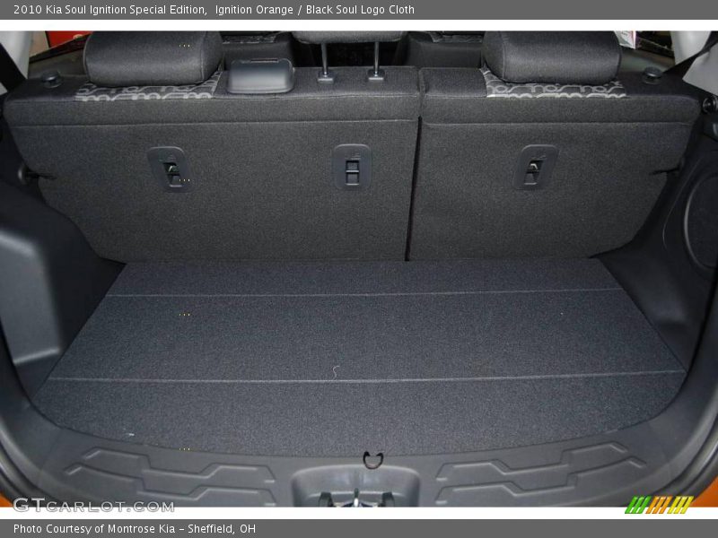 Ignition Orange / Black Soul Logo Cloth 2010 Kia Soul Ignition Special Edition
