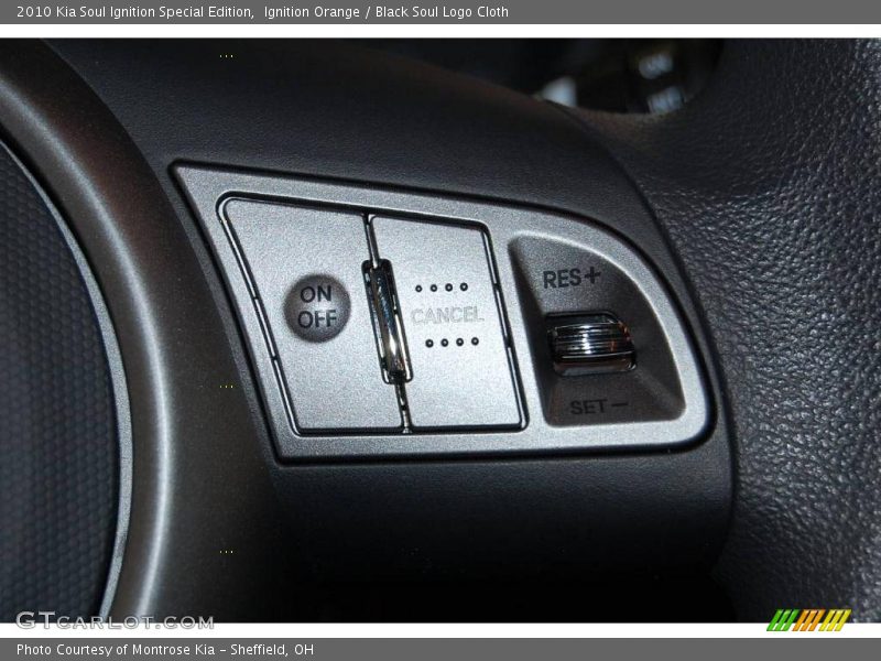 Ignition Orange / Black Soul Logo Cloth 2010 Kia Soul Ignition Special Edition