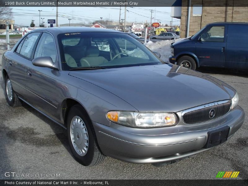 Medium Marblehead Metallic / Medium Gray 1998 Buick Century Limited
