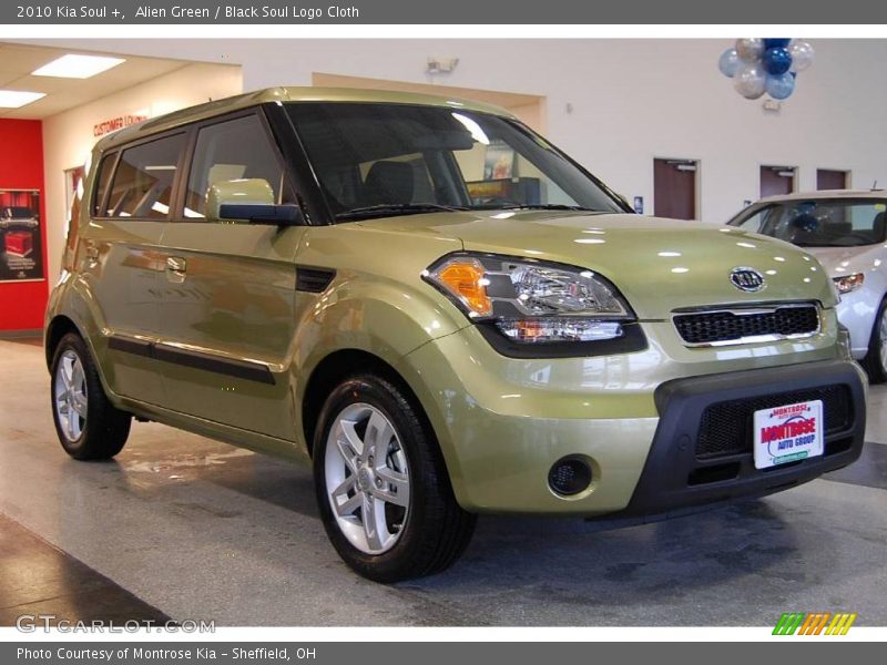 Alien Green / Black Soul Logo Cloth 2010 Kia Soul +