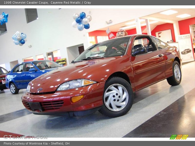 Cayenne Red Metallic / Gray 1998 Chevrolet Cavalier Coupe