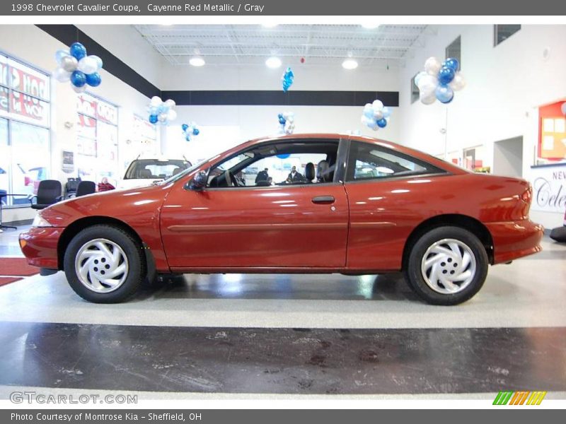 Cayenne Red Metallic / Gray 1998 Chevrolet Cavalier Coupe