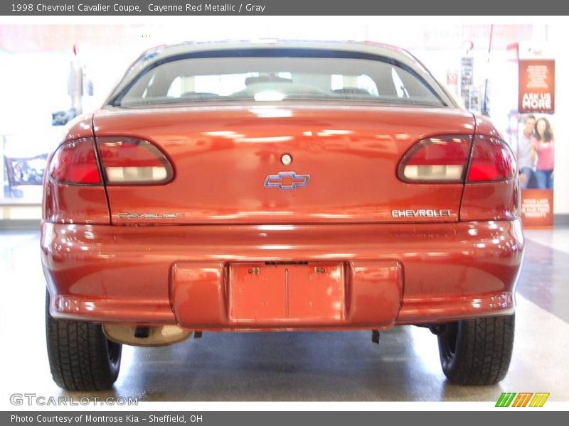 Cayenne Red Metallic / Gray 1998 Chevrolet Cavalier Coupe