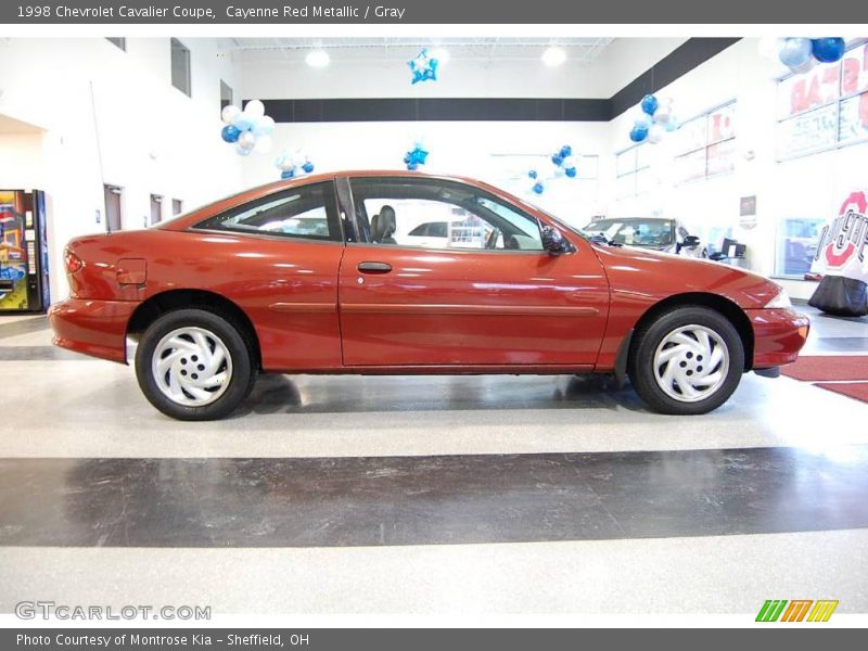 Cayenne Red Metallic / Gray 1998 Chevrolet Cavalier Coupe