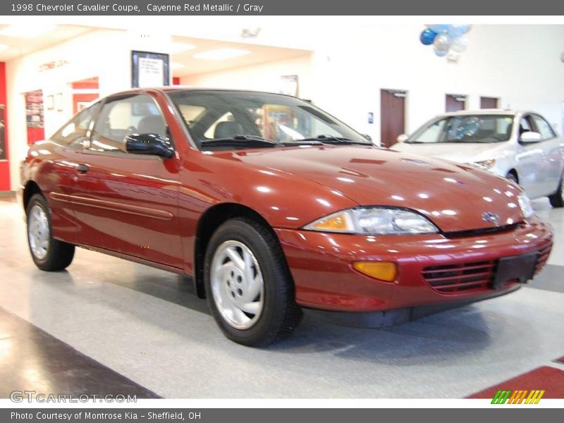 Cayenne Red Metallic / Gray 1998 Chevrolet Cavalier Coupe