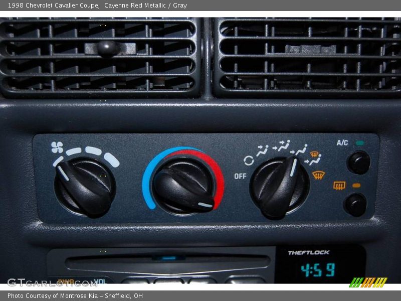 Cayenne Red Metallic / Gray 1998 Chevrolet Cavalier Coupe
