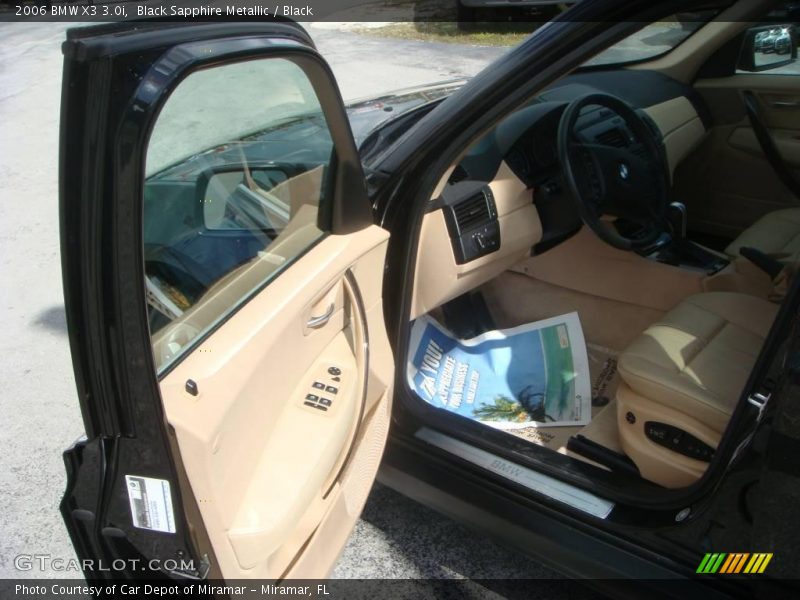 Black Sapphire Metallic / Black 2006 BMW X3 3.0i