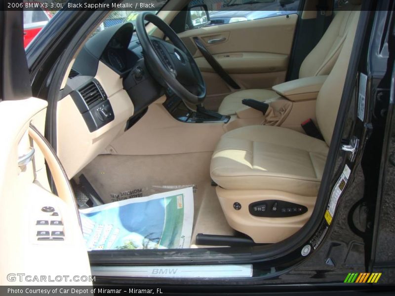 Black Sapphire Metallic / Black 2006 BMW X3 3.0i