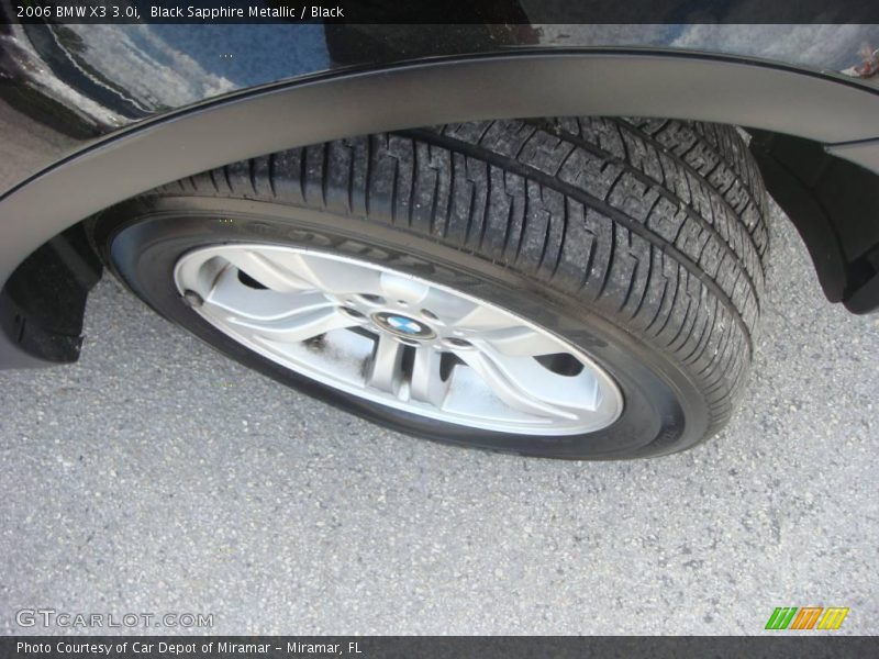 Black Sapphire Metallic / Black 2006 BMW X3 3.0i