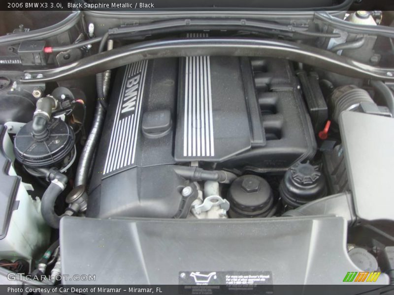 Black Sapphire Metallic / Black 2006 BMW X3 3.0i