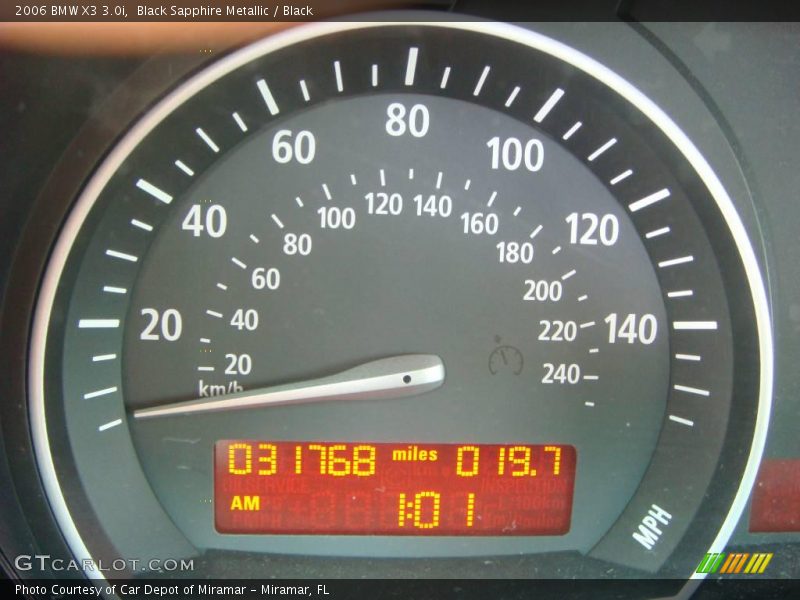 Black Sapphire Metallic / Black 2006 BMW X3 3.0i