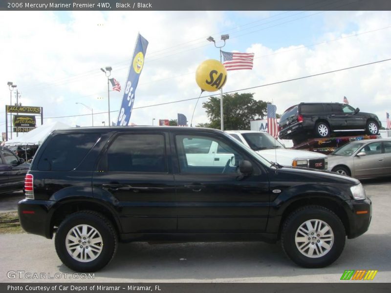 Black / Black 2006 Mercury Mariner Premier 4WD