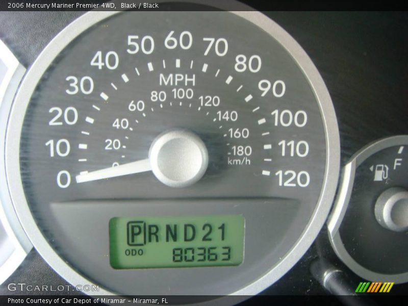 Black / Black 2006 Mercury Mariner Premier 4WD