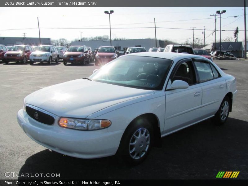 White / Medium Gray 2003 Buick Century Custom