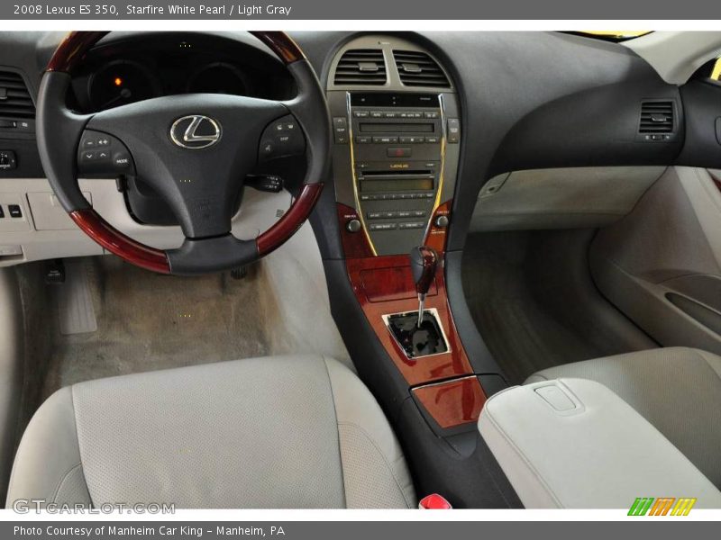 Starfire White Pearl / Light Gray 2008 Lexus ES 350