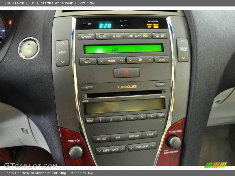 Starfire White Pearl / Light Gray 2008 Lexus ES 350